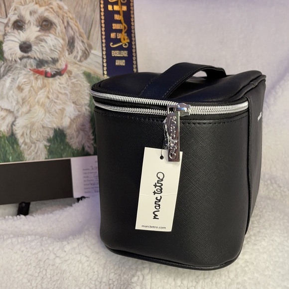 MARC TETRO Boston Terrier Black Cosmetic Tote | Train Case - Picture 2 of 7